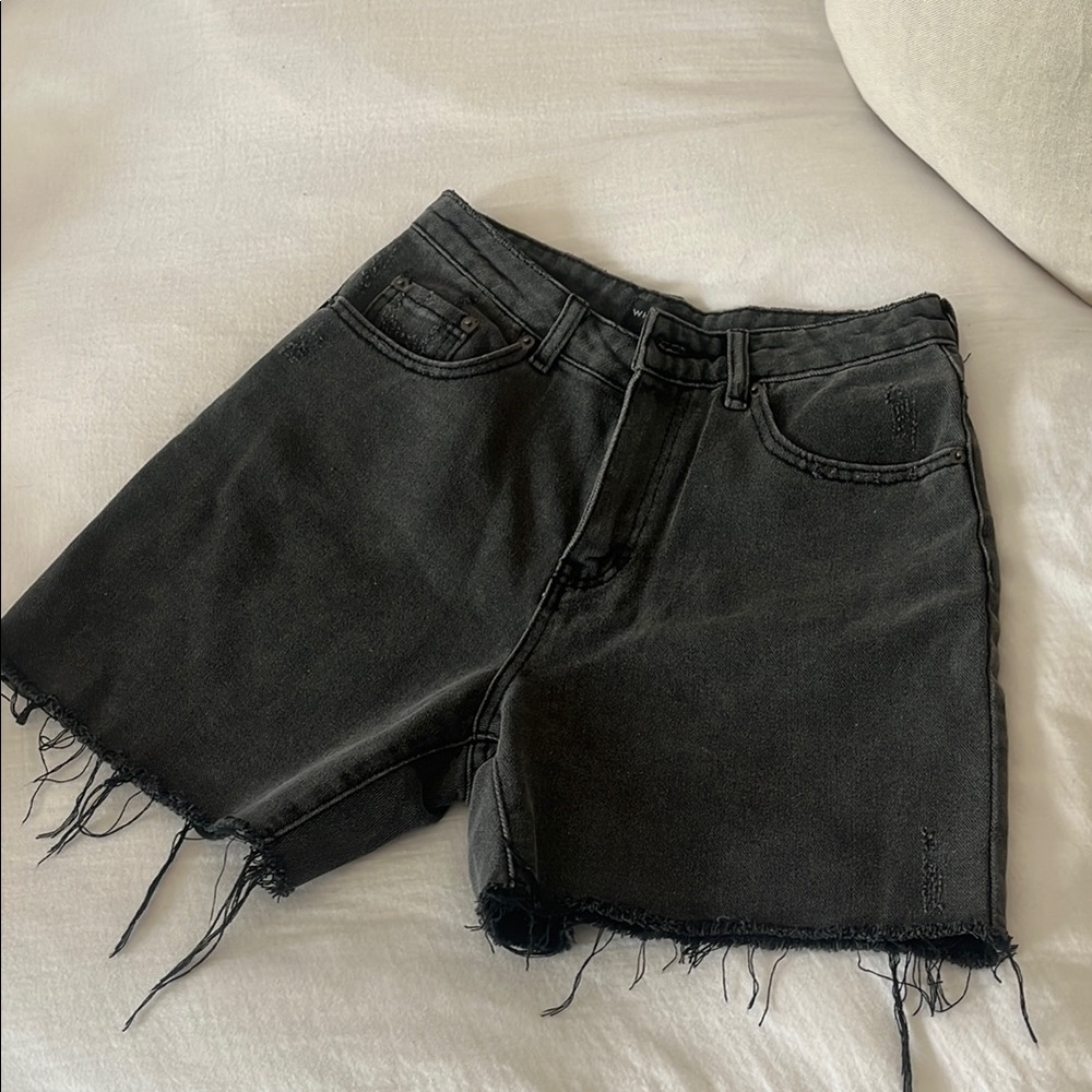 Women's Black Denim Shorts